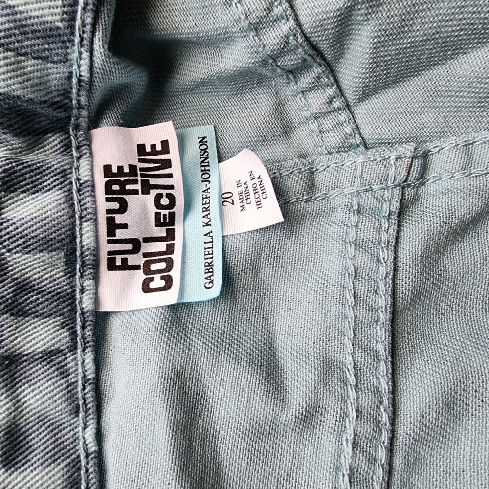 Future Collective Checkered Jeans size 20 - Picture 3 of 4